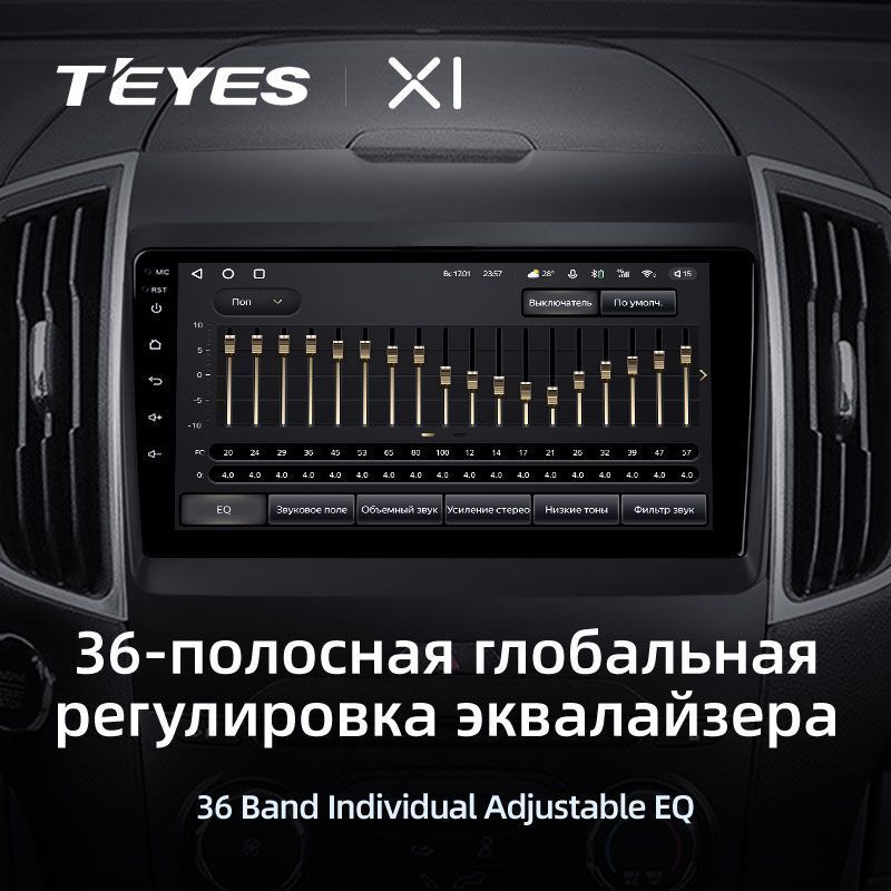 Штатная магнитола Teyes X1 для Ford Edge 2 2015-2018 на Android 10
