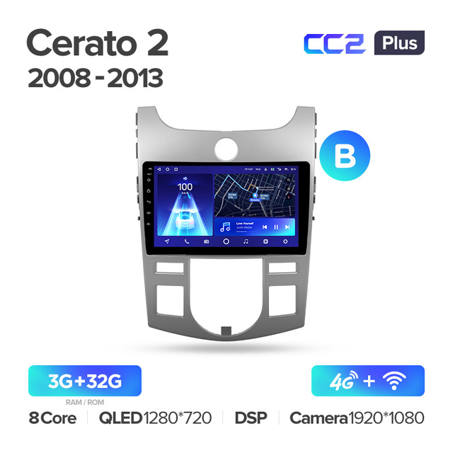 Штатная магнитола Teyes CC2PLUS для KIA Cerato 2 TD 2008-2013 на Android 10