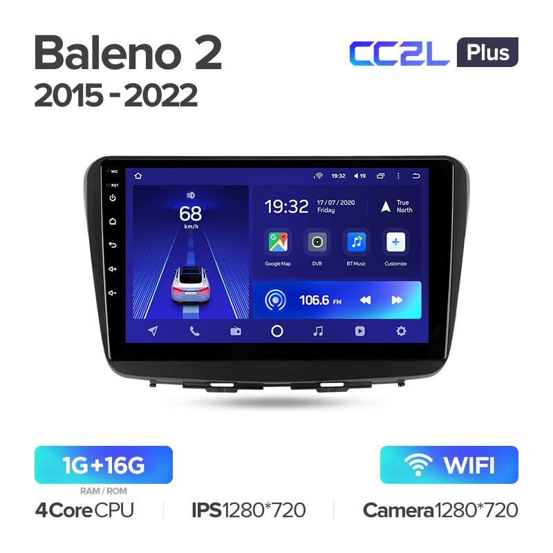 Штатная магнитола Teyes CC2L PLUS для Suzuki Baleno 2 2015-2022 на Android 8.1