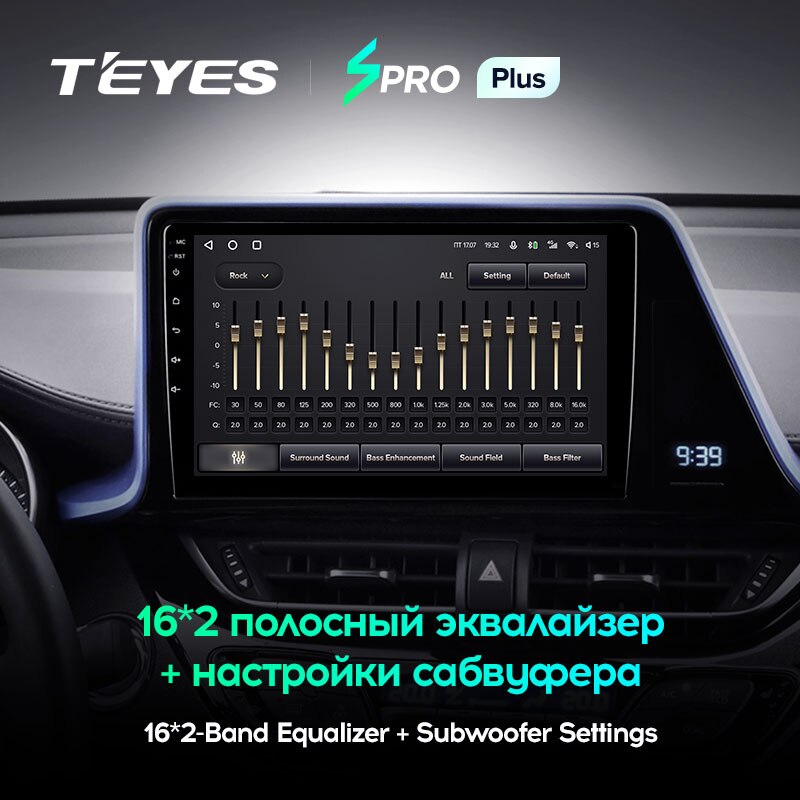 Штатная магнитола Teyes SPRO+ для Toyota C-HR CHR 2016-2020 на Android 10