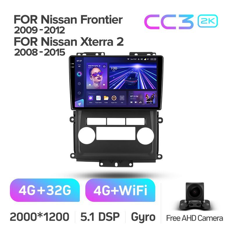 Штатная магнитола Teyes CC3 2K для Nissan Frontier 2009-2012 на Android 10