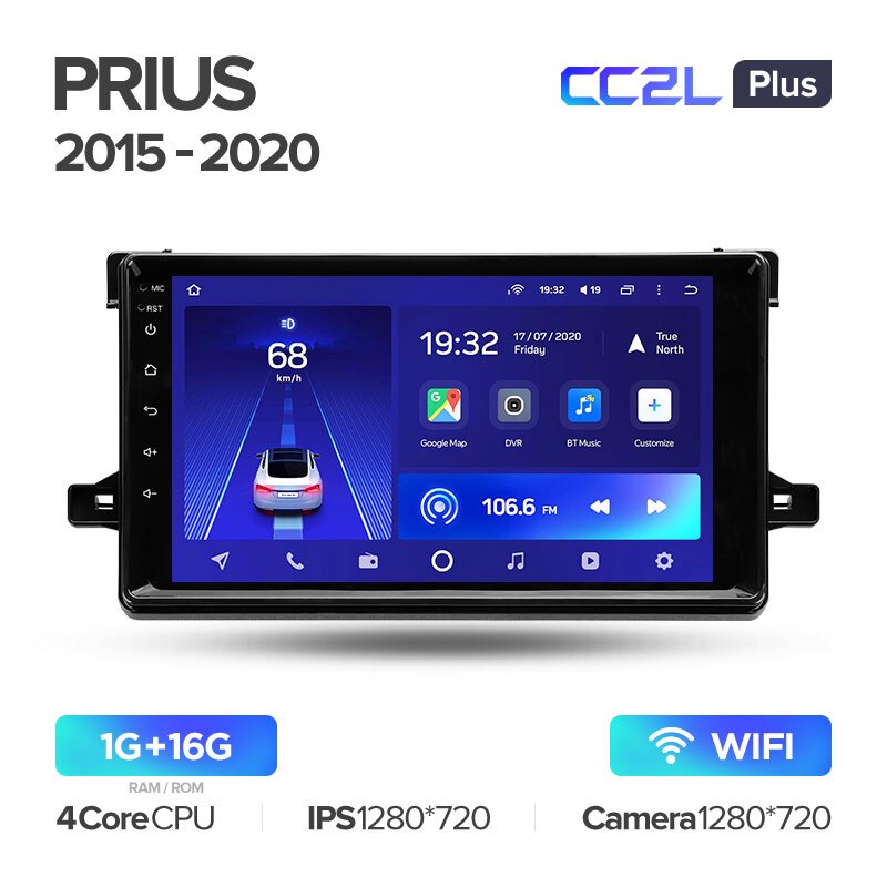 Штатная магнитола Teyes CC2L PLUS для Toyota Prius XW50 2015-2020 на Android 8.1