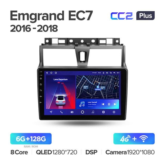 Штатная магнитола Teyes CC2PLUS для Geely GS Emgrand EC7 1 2016 - 2020 на Android 10