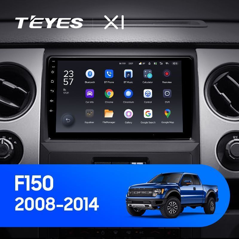 Штатная магнитола Teyes X1 для Ford F150 P415 Raptor 2008-2014 на Android 10