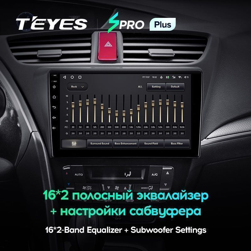 Штатная магнитола Teyes SPRO+ для Honda Civic 9 FK FB 2012-2017 на Android 10