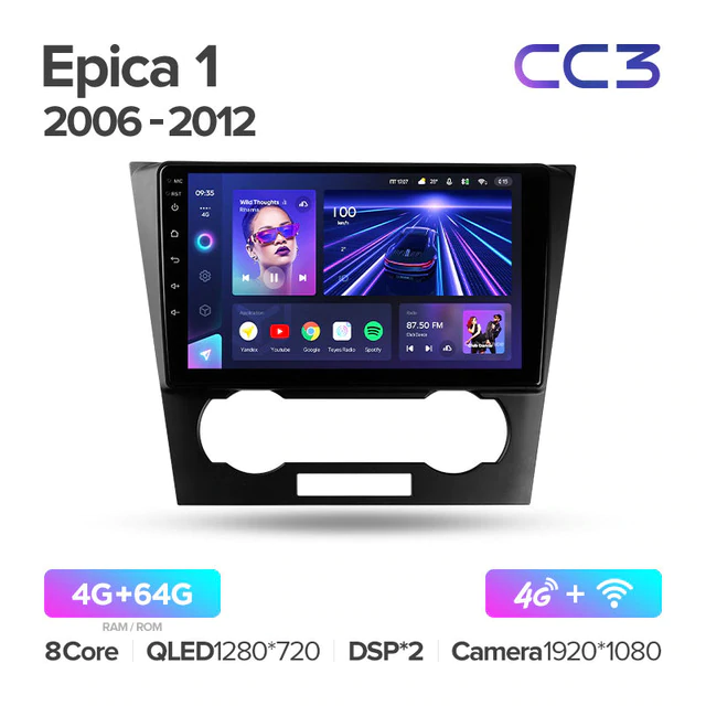 Штатная магнитола Teyes CC3 для Chevrolet Epica 1 2006-2012 на Android 10