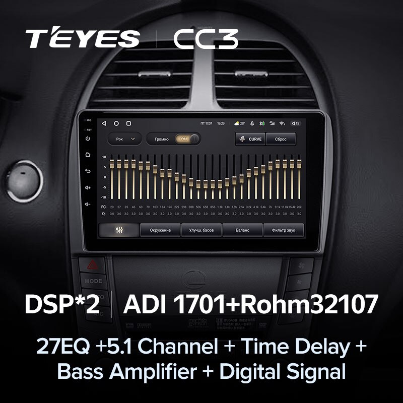 Штатная магнитола Teyes CC3 для Lexus ES350 5 XV40 2006-2012 на Android 10