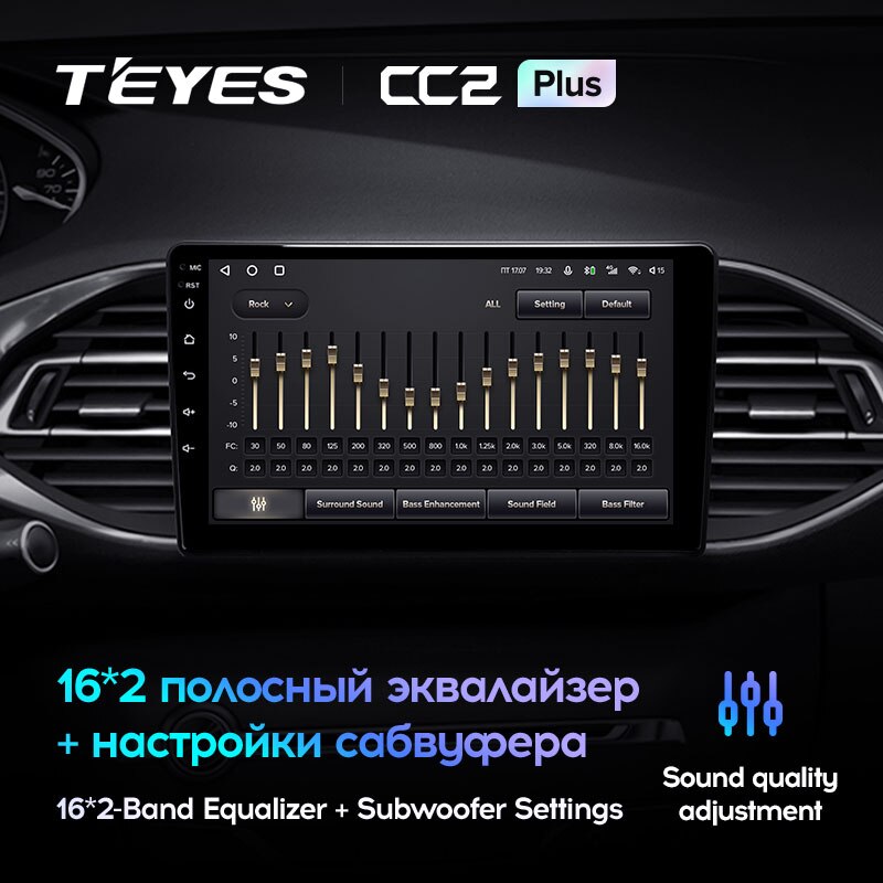 Штатная магнитола Teyes CC2PLUS для Peugeot 308 T9 308S 2013-2017 на Android 10