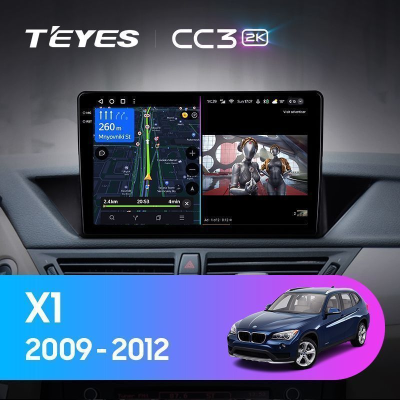 Штатная магнитола Teyes CC3 2K для BMW X1 E84 2009-2012 на Android 10