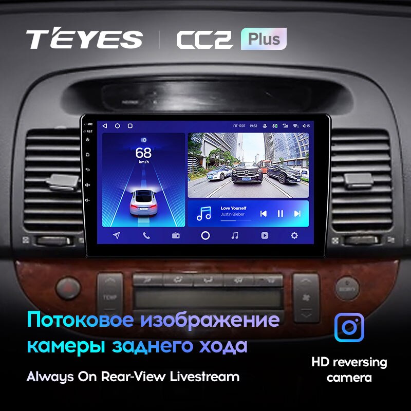 Штатная магнитола Teyes CC2PLUS для Toyota Camry 5 XV 30 2001-2006 на Android 10