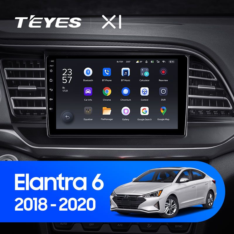 Штатная магнитола Teyes X1 для Hyundai Elantra 6 2018-2020 на Android 10