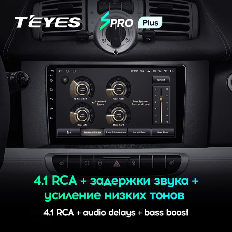 Штатная магнитола Teyes SPRO+ для Mercedes-Benz Smart Fortwo 2 2010-2015 на Android 10