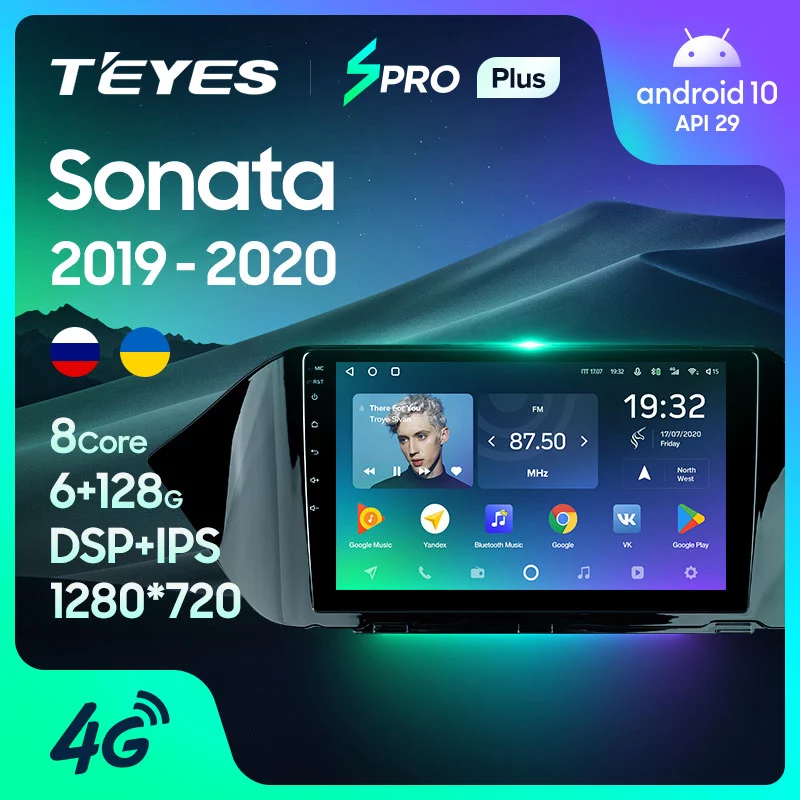 Штатная магнитола Teyes SPRO+ для Hyundai Sonata DN8 2019 - 2020 на Android 10