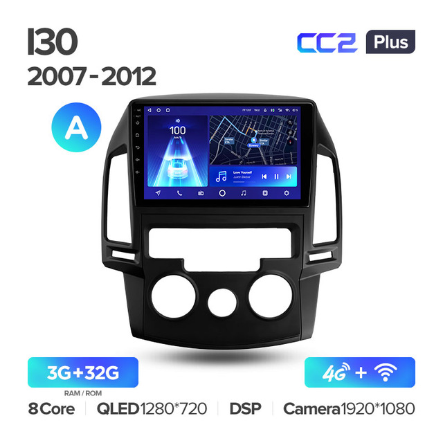 Штатная магнитола Teyes CC2PLUS для Hyundai i30 1 FD 2007 - 2012 на Android 10