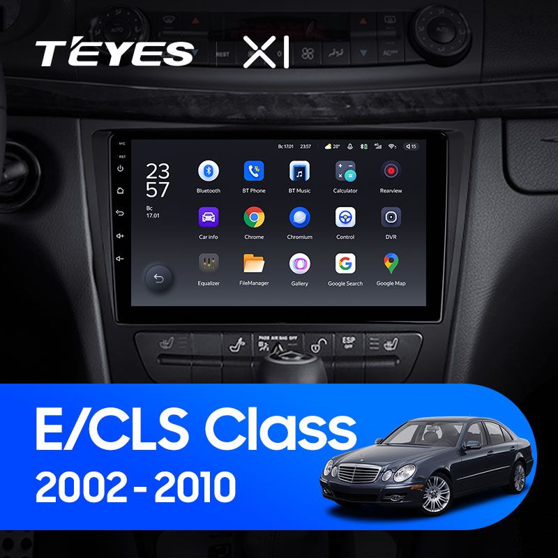 Штатная магнитола Teyes X1 для Mercedes-Benz E-Class C219 2002-2010 на Android 10