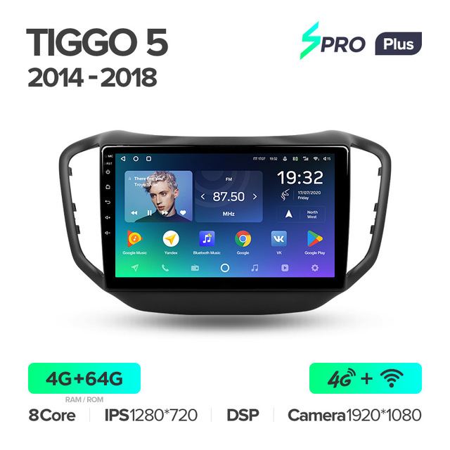 Штатная магнитола Teyes SPRO+ для Chery Tiggo 2014-2018 на Android 10