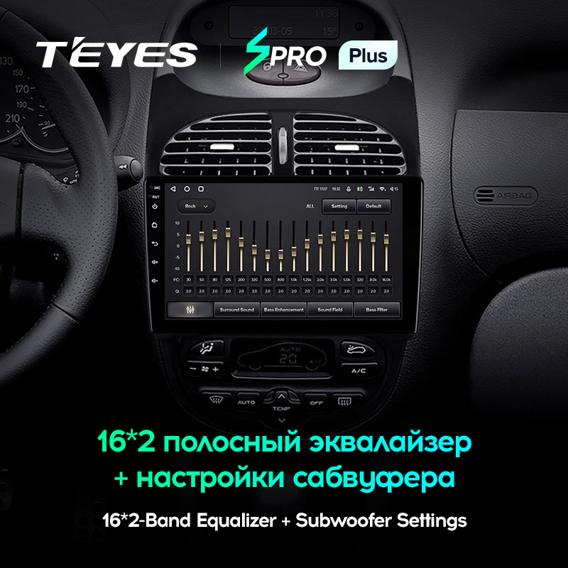 Штатная магнитола Teyes SPRO+ для Peugeot Peugeot 206 1 1998-2012 на Android 10
