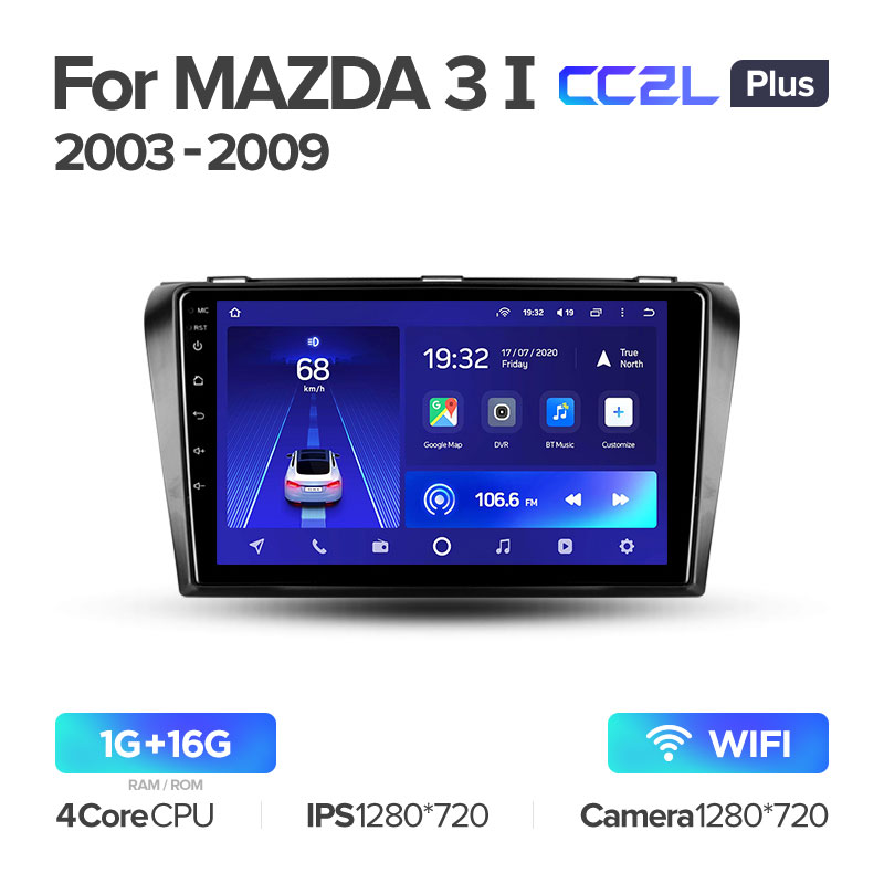 Штатная магнитола Teyes CC2L PLUS для Mazda 3 BK 2003-2013 на Android 8.1