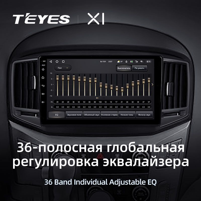 Штатная магнитола Teyes X1 для Hyundai H1 2 2017-2018 на Android 10