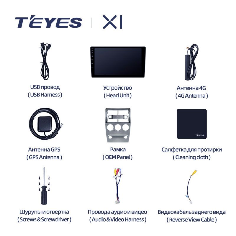 Штатная магнитола Teyes X1 для Citroen C-Elysee 2008-2013 на Android 10