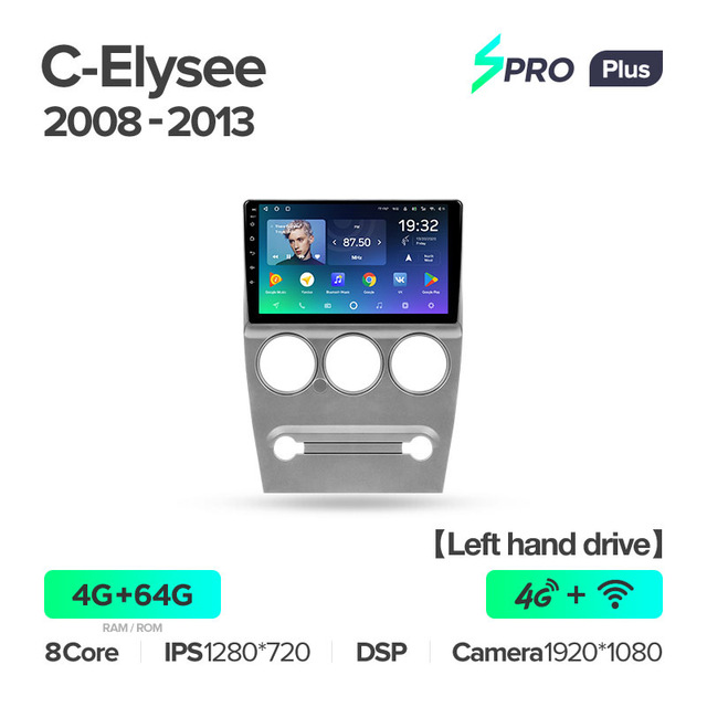 Штатная магнитола Teyes SPRO+ для Citroen C-Elysee 2008-2013 на Android 10