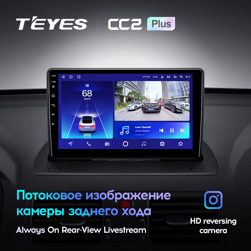 Штатная магнитола Teyes CC2PLUS для Volvo XC90 C 2002-2014 на Android 10