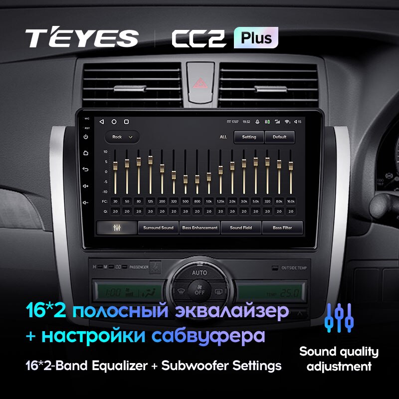 Штатная магнитола Teyes CC2PLUS для Toyota Allion T260 2007-2020 на Android 10