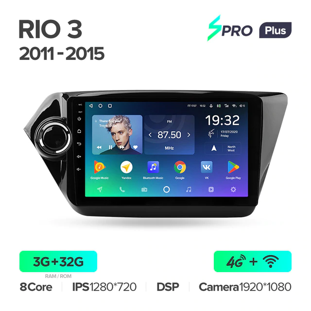 Штатная магнитола Teyes SPRO+ для KIA Rio 3 2011-2015 на Android 10