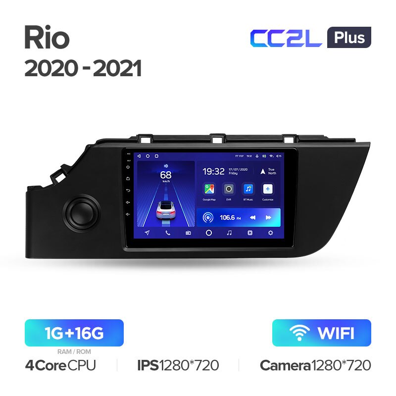 Штатная магнитола Teyes CC2L PLUS для KIA Rio 4 FB 2020-2021 на Android 8.1