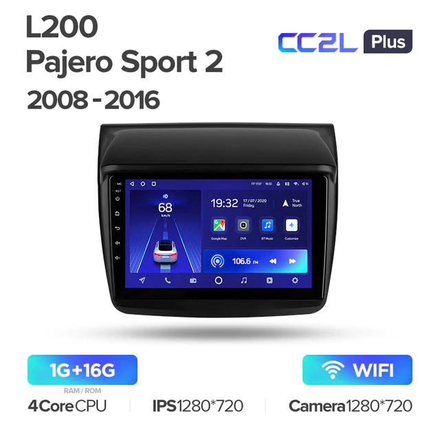Штатная магнитола Teyes CC2L PLUS для Mitsubishi Pajero Sport 2 2008-2013 на Android 8.1