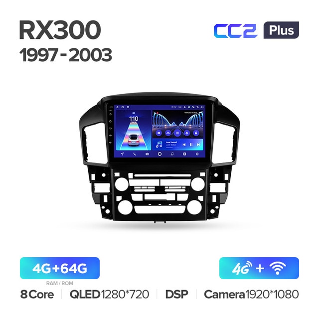 Штатная магнитола Teyes CC2PLUS для Lexus RX300 XU10 1997-2003 на Android 10