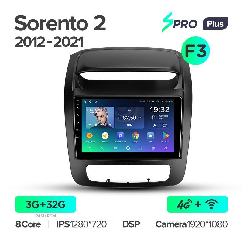 Штатная магнитола Teyes SPRO+ для KIA Sorento 2 XM 2012-2021 на Android 10