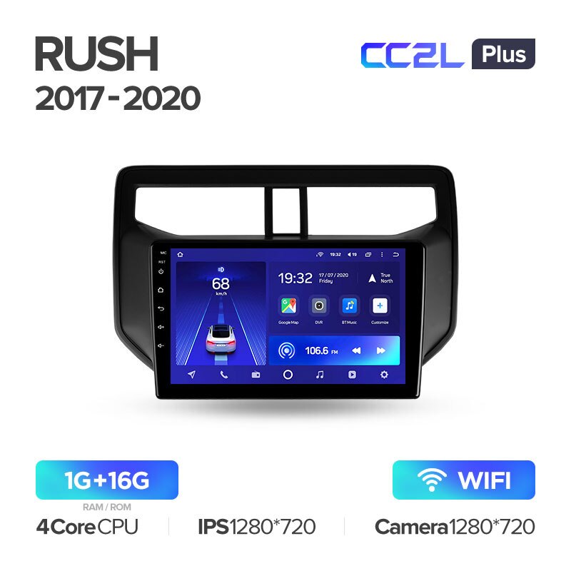 Штатная магнитола Teyes CC2L PLUS для Toyota Rush 2017-2020 на Android 8.1