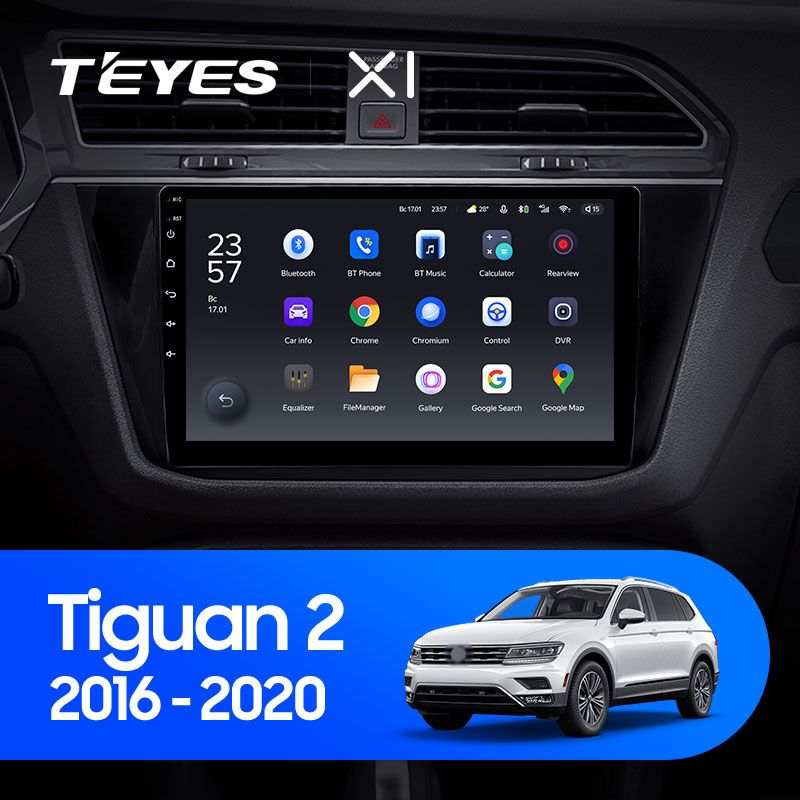 Штатная магнитола Teyes X1 для Volkswagen Tiguan 2 2016-2018 на Android 10