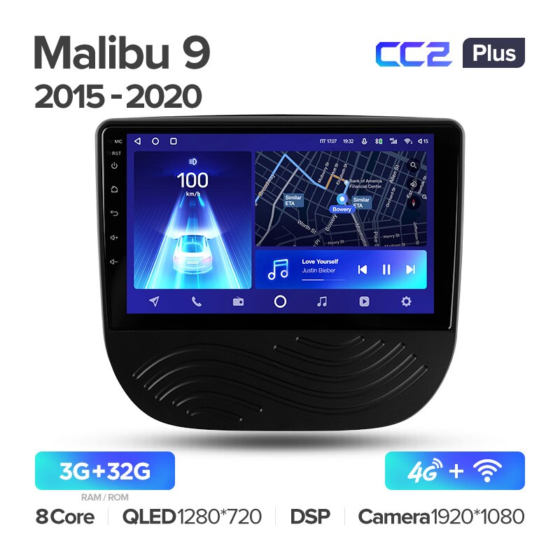 Штатная магнитола Teyes CC2PLUS для Chevrolet Malibu 9 2015-2020 на Android 10