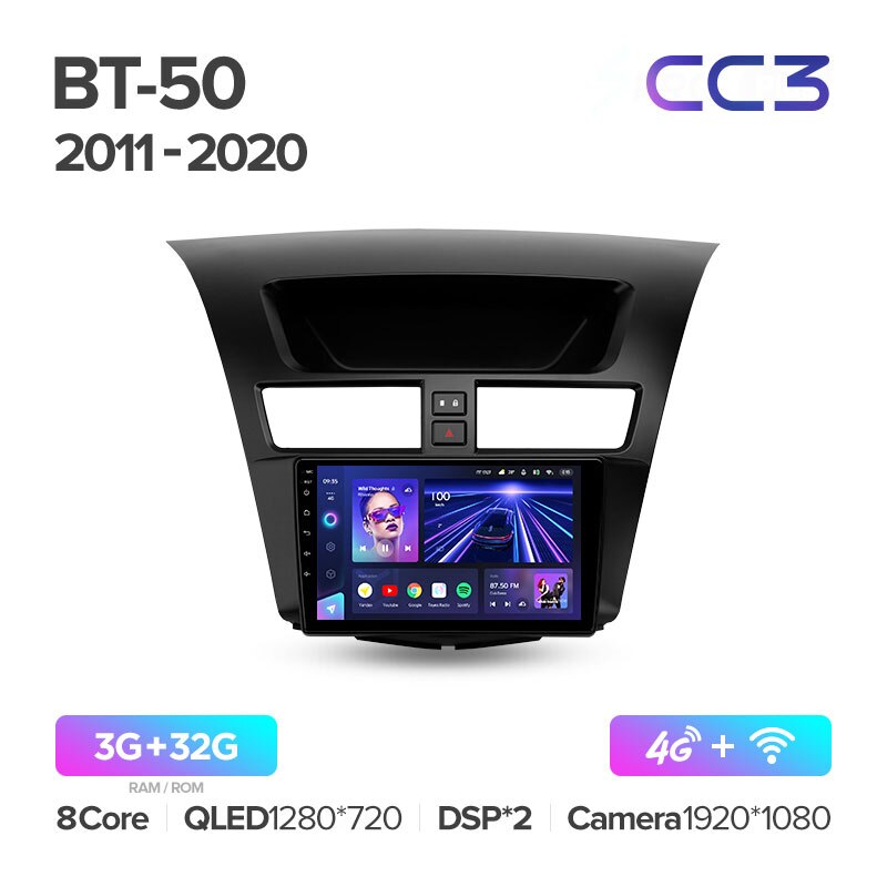 Штатная магнитола Teyes CC3 для Mazda BT50 2 2011-2020 на Android 10