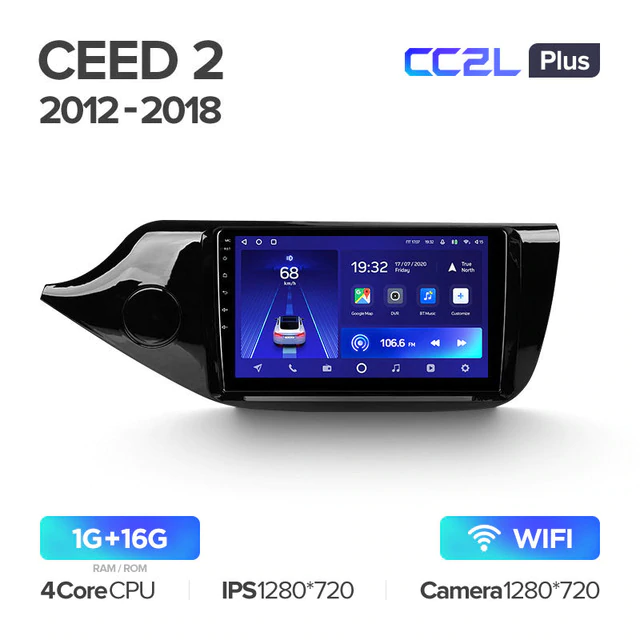 Штатная магнитола Teyes CC2L PLUS для KIA CEED 2 JD 2012-2018 на Android 8.1