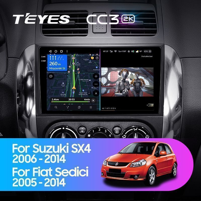 Штатная магнитола Teyes CC3 2K для Suzuki SX4 I 2006-2014 на Android 10