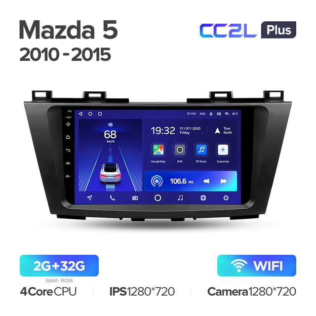 Штатная магнитола Teyes CC2L PLUS для Mazda 5 II CW 2010-2015 на Android 8.1