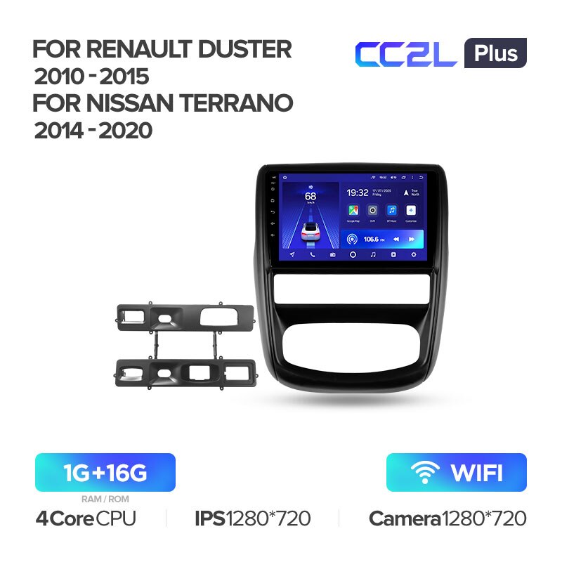 Штатная магнитола Teyes CC2L PLUS для Renault Duster 1 2010-2015 на Android 8.1