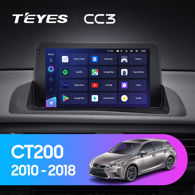 Штатная магнитола Teyes CC3 для Lexus CT CT200 CT200h 2010 - 2018 на Android 10