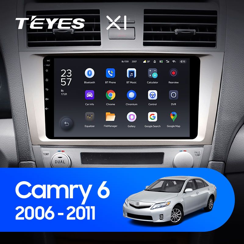 Штатная магнитола Teyes X1 для Toyota Camry 6 XV40 XV50 2006 - 2011 на Android 10