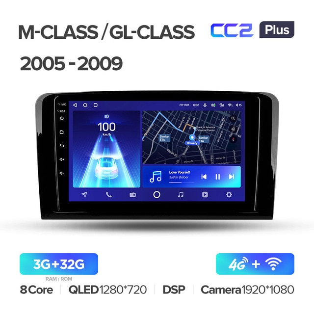 Штатная магнитола Teyes CC2PLUS для Mercedes-Benz ML350 GL320 2005-2009 на Android 10