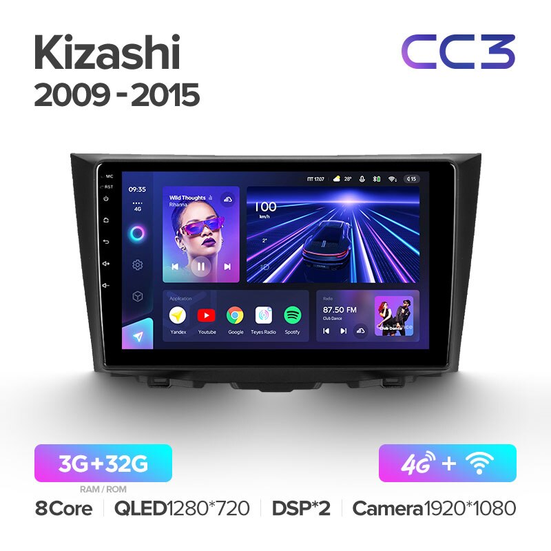 Штатная магнитола Teyes CC3 для Suzuki Kizashi 2009-2015 на Android 10