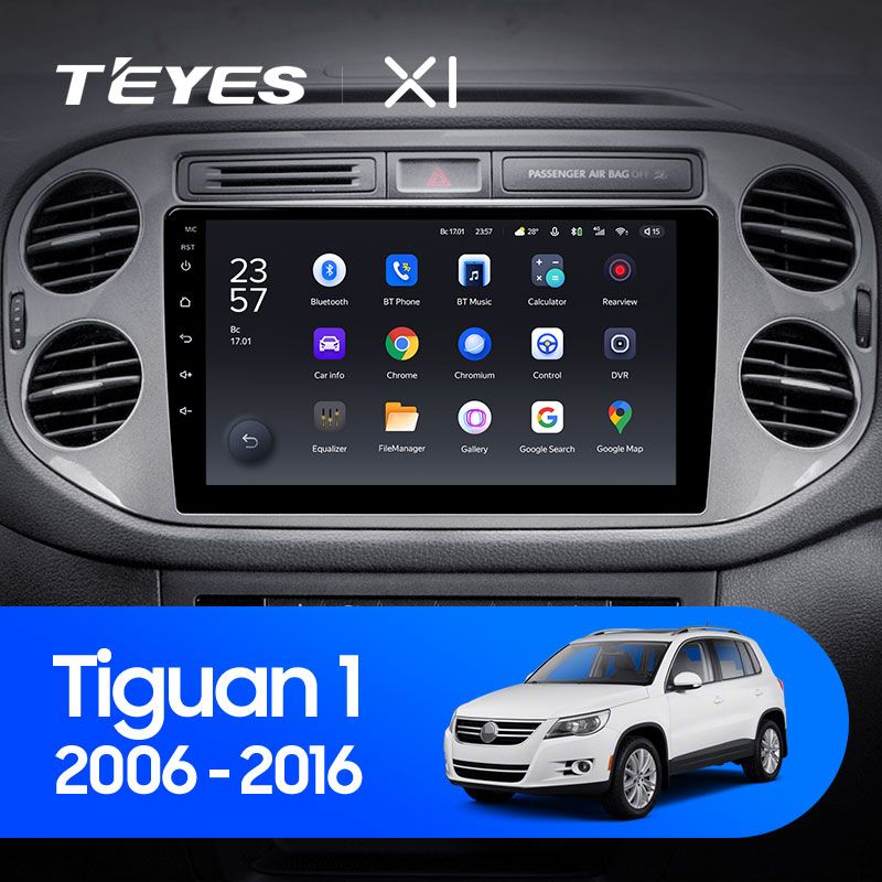 Штатная магнитола Teyes X1 для Volkswagen Tiguan 1 2006-2017 на Android 10