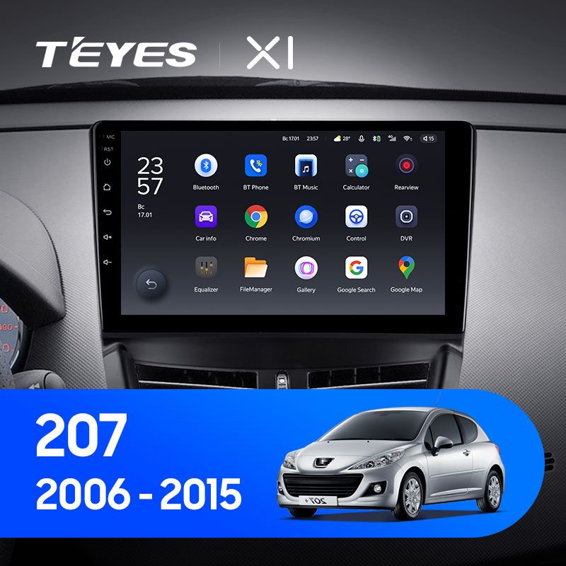Штатная магнитола Teyes X1 для Peugeot Peugeot 207 1 2006-2015 на Android 10