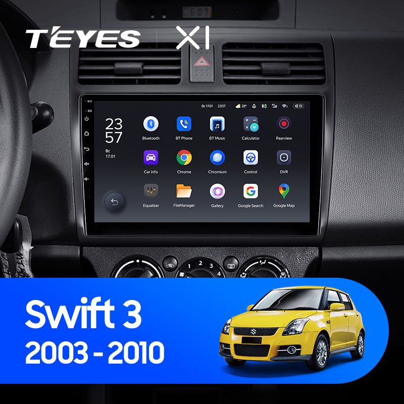 Штатная магнитола Teyes X1 для Suzuki Swift 3 2003-2010 на Android 10