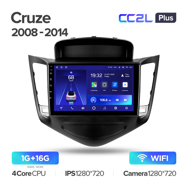 Штатная магнитола Teyes CC2L PLUS для Chevrolet Cruze J300 2008-2014 на Android 8.1