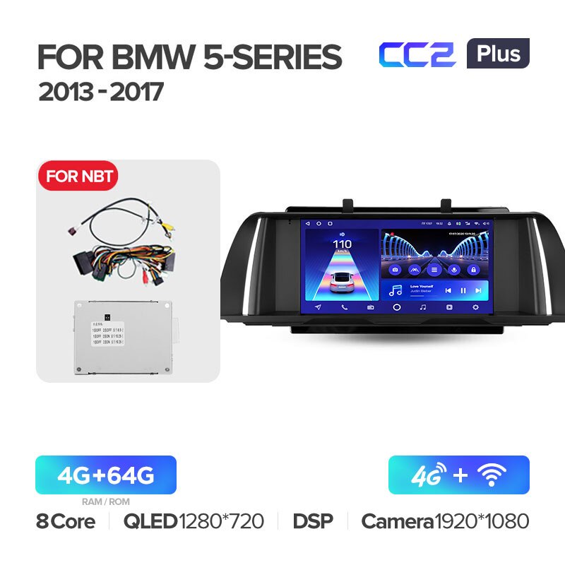 Штатная магнитола Teyes CC2PLUS для BMW 5 Series 2009 - 2017 на Android 10