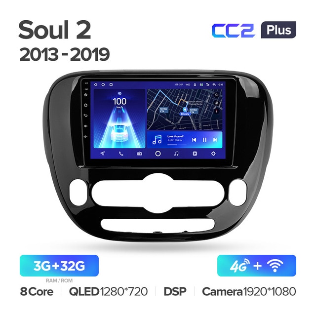 Штатная магнитола Teyes CC2PLUS для Kia Soul 2 PS 2013-2019 на Android 10